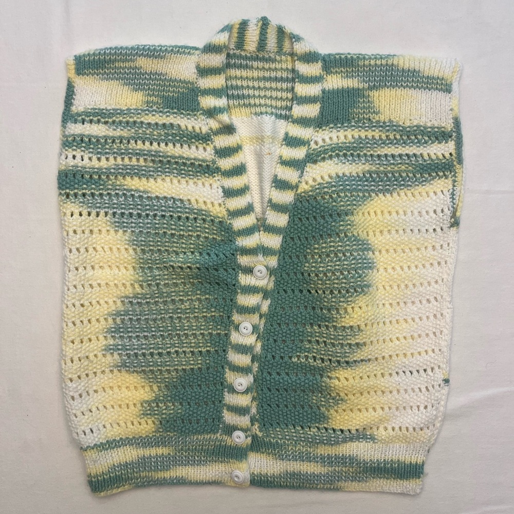 Women’s Striped Green and Cream Women's Sweater